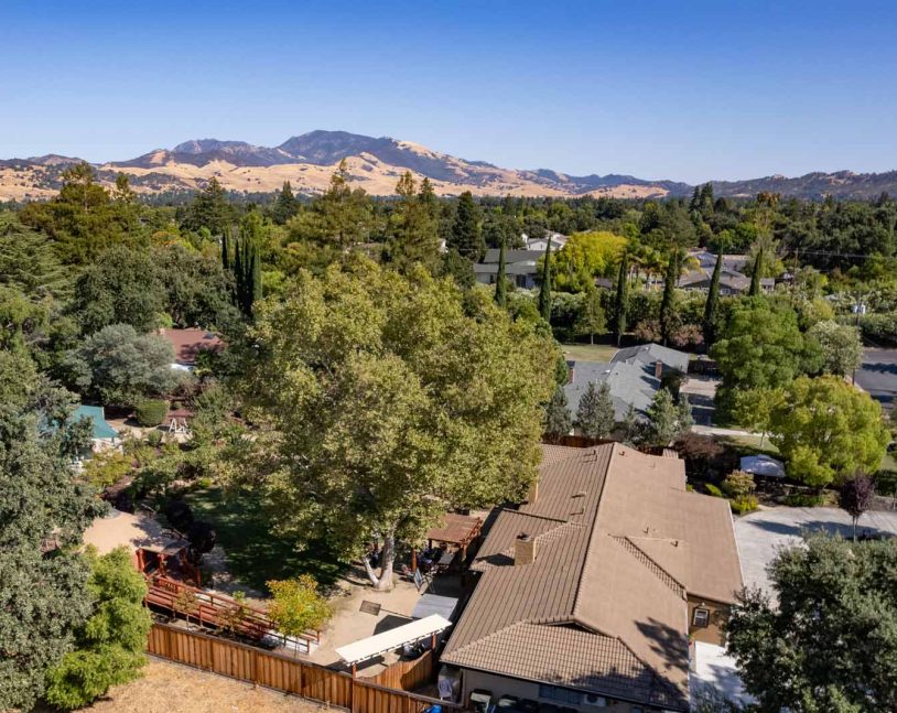 view of the area where the Respite Inn is located with mount diablo in the background